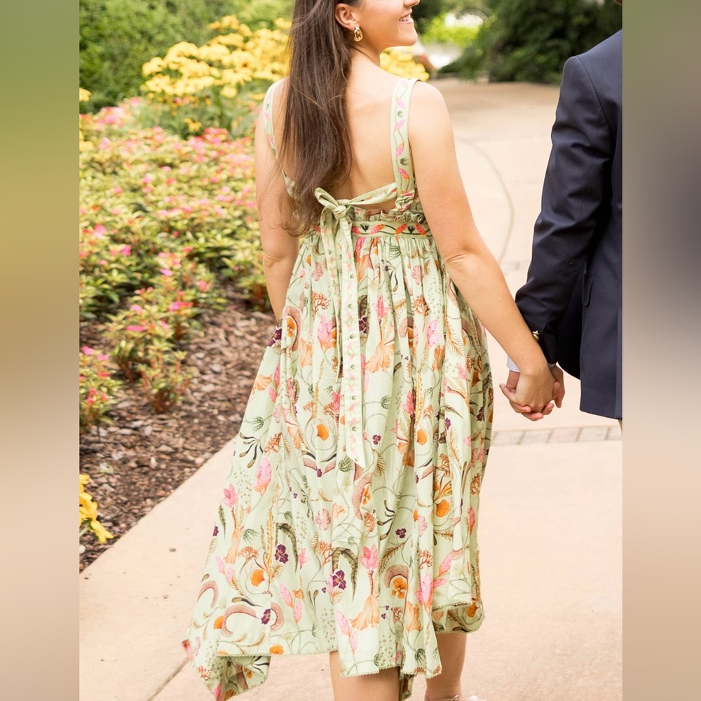 Agua by Agua Bendita Floral Green Midi Dress - Picture 3 of 4